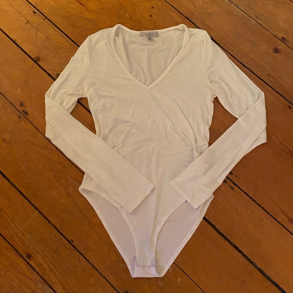 White Long Sleeve Bodysuit